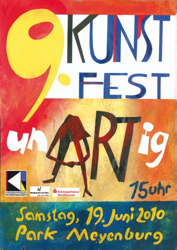 unARTig, 9. Kunstfest der Stadt Nordhausen, Collage und Acryl, 84,1 x 59,4 cm, Offset-Druck, 2010